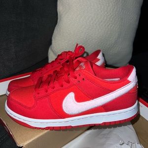 Valentines Dunks red corduroy